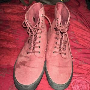 Dr. Martens Men’s Red Lace-up Canvas Sneakers Winsted 11  21953600